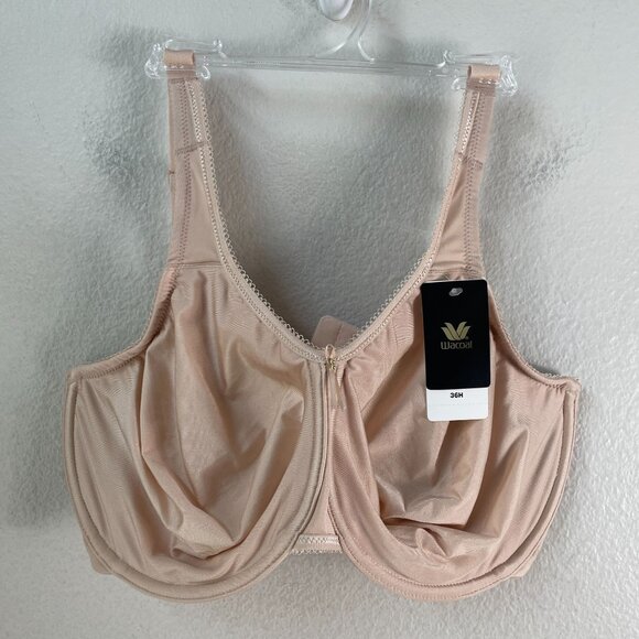 NEW Wacoal Womens 36H Full Coverage Bra Beige Underwire - Picture 6 of 8